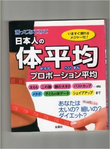 測ってみてみて日本人の体平均・プロポーション平均 女も男もみんな気になる