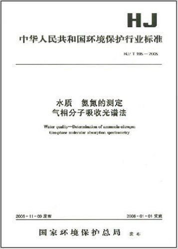 水质、氨氮的测定、气相分子吸收光谱法