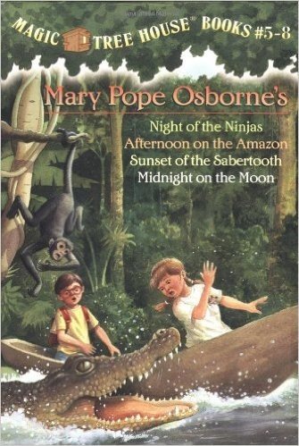 Magic Tree House Boxed Set, Books 5-8: Night of the Ninjas, Afternoon on the Amazon, Sunset of the Sabertooth, and Midnight on the Moon