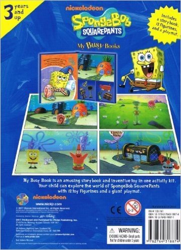英文原版 Sponge Bob SquarePants: My Busy Book ((includes a story book, 12 figurines and a play mat))海绵宝宝