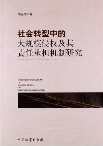 社会转型中的大规模侵权及其责任承担机制研究