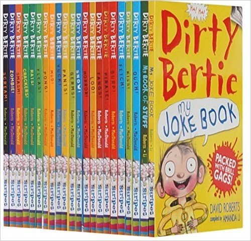 原版进口 Dirty Bertie 脏小弟系列22册全套 成长故事:改掉坏习惯 幽默爆笑 章节桥梁书 Fleas!/Pants!/Burp!/Yuck!/Fetch!/Pong!/Crackers!/Fangs!/Pirate!/Kiss!/Scream!/Mud!/Ouch!/Germs!/Snow!/Loo!/Smash!/Rats!/Horror!/Zombie!/My Joke Book/My Book of Stuff (Dirty Bertie)