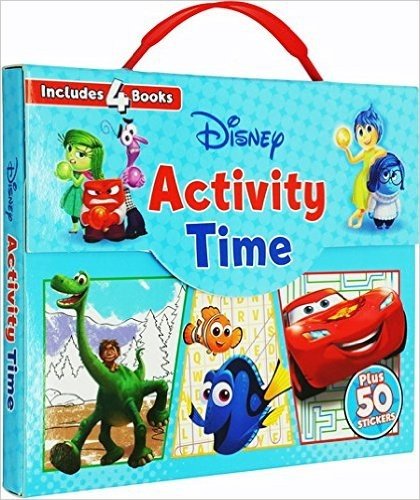 Disney Activity Time Fun Pack 4册礼盒装 Good Dinosaur 恐龙当家涂色书/Finding Dory 海底总动员涂色书/Inside Out 头脑特工队英文主题学习活动书/Adventure 汽车总动员英文主题学习活动书 (Activity Time Fun Pack)