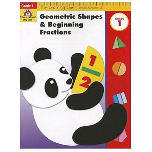 学习行-几何形状和分数，1 级英文原版 Learning Line:Geometric Shapes & Beginning Fractions,Grade 1