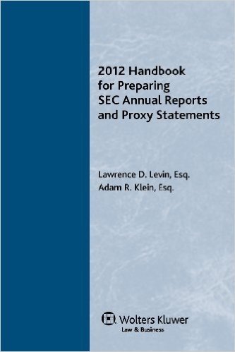 2012 Handbook For Preparing Sec Annual Reports And Proxy Statements