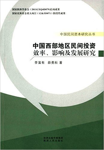 中国西部地区民间投资效率、影响及发展研究