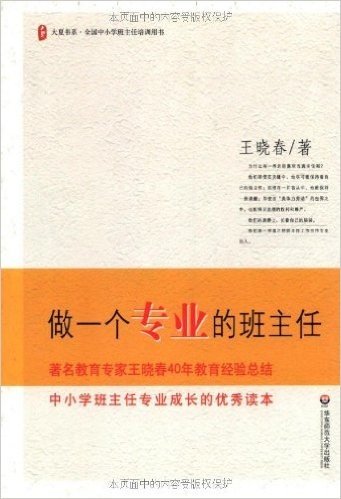 大夏书系•全国中小学班主任培训用书•做一个专业的班主任