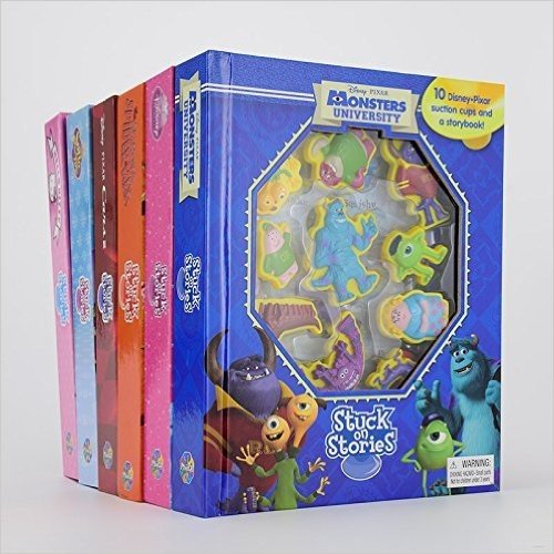 坚持读故事系列玩具童书6册套装 英文原版 Stuck On Stories 迪士尼系列故事 配套角色玩具