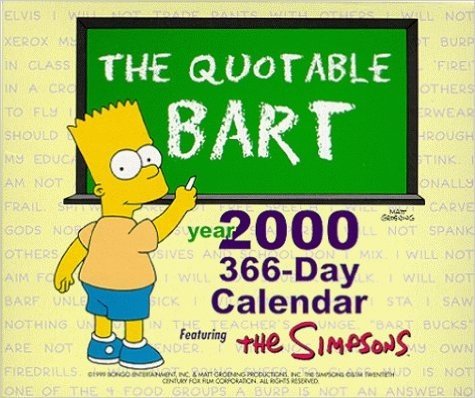 Quotable Bart Year 366 Day Calendar: 2000