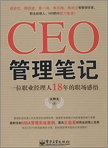 CEO管理笔记:一位职业经理人18年的职场感悟