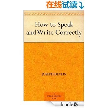 How to Speak and Write Correctly (免费公版书)