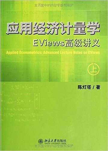 应用经济计量学:EViews高级讲义(套装共2册)